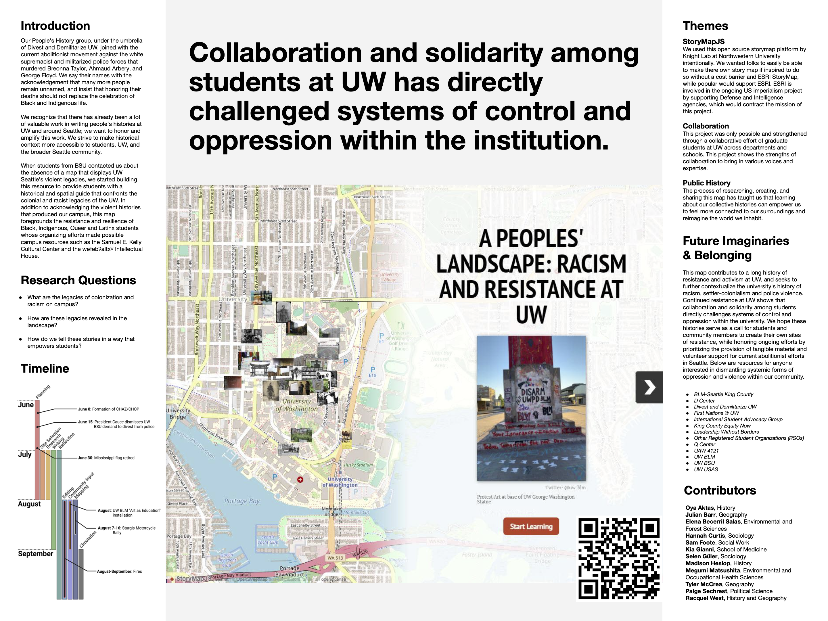 A Peoples' Landscape: Racism and Resistance at UW Poster