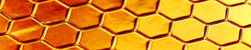 A close up of a honeycomb Description automatically generated