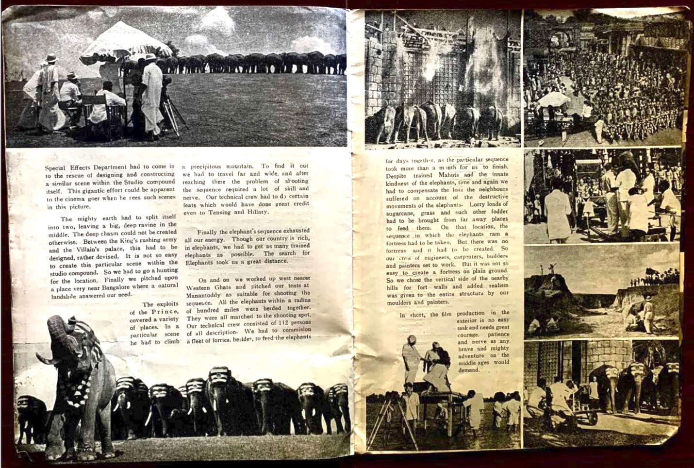 A newspaper with images of people and elephants

AI-generated content may be incorrect.