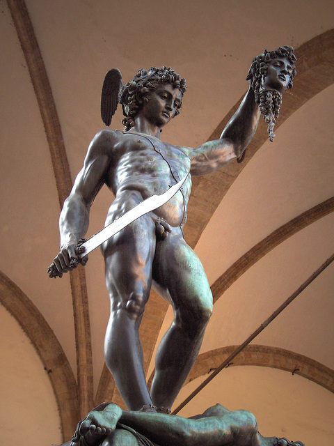 Perseus with the Head of Medusa is a statue by Benvenuto Cellini that is currently on display in Florence, Italy. It can be seen in this beautiful city in the piazza della Signoria. It resembles Perseus holding Medusa's head after he beheaded her. He then used the head to turn the king into stone.