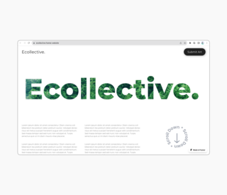 Screenshot of the Ecollective home page.
