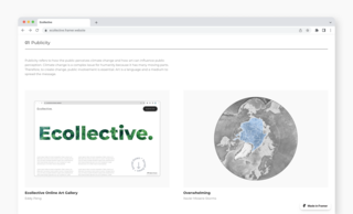 screenshot of ecollective's publicity category