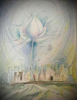 Joanna Pollner's drawing titled Urban Lotus.