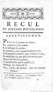 Cover of Introduction to Recul De Pouesios Rouergassos