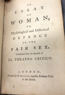 Cover of Digital Edition of An Essay on Women, Or, Psychological and Historical Defense Of The Fair Sex